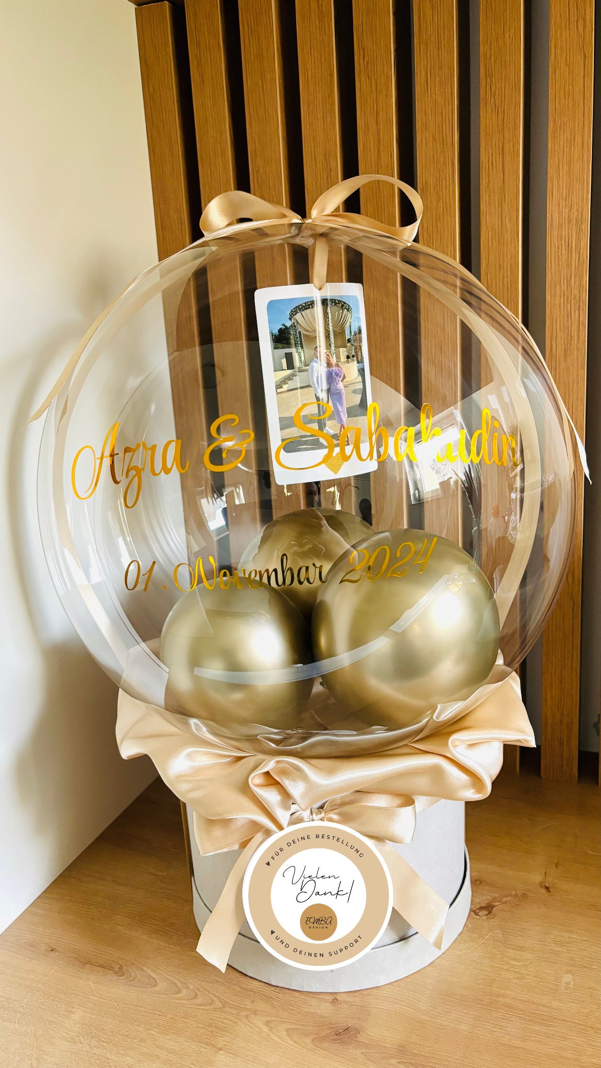 Bobo Ballon mit Box - Hochzeit